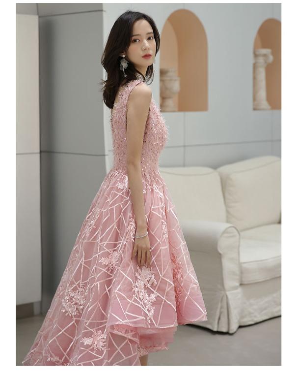 pre order pink asymmetrical wedding evening prom dress gown RBP1348 Women s Fashion Dresses Sets Evening dresses gowns on Carousell