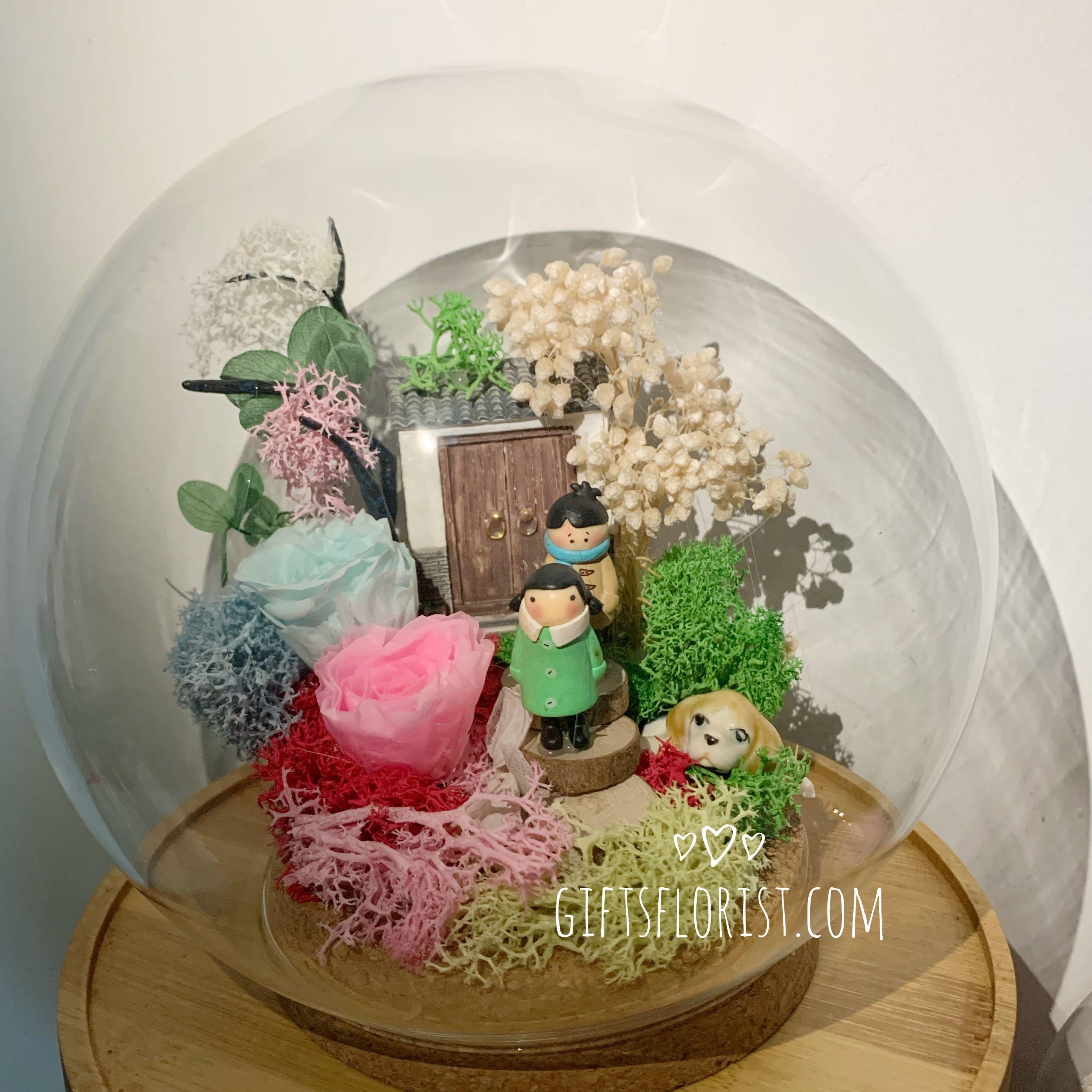 Preserved Flowers Set 2 Preserved Roses Flowers Dome Roses For Love