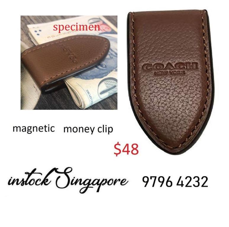 READY STOCK authentic new Coach LEATHER MONEY CLIP (COACH F11456 