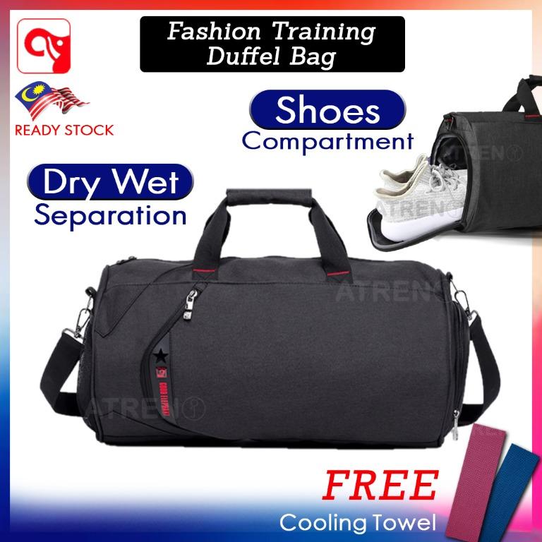 gym bag wet dry compartment
