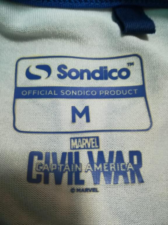 Sondico Marvel Captain America Base layer Tops Junior Boys Short Sleeve