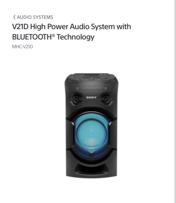 Sony MHC-V21D, Audio, Soundbars, Speakers & Amplifiers on Carousell