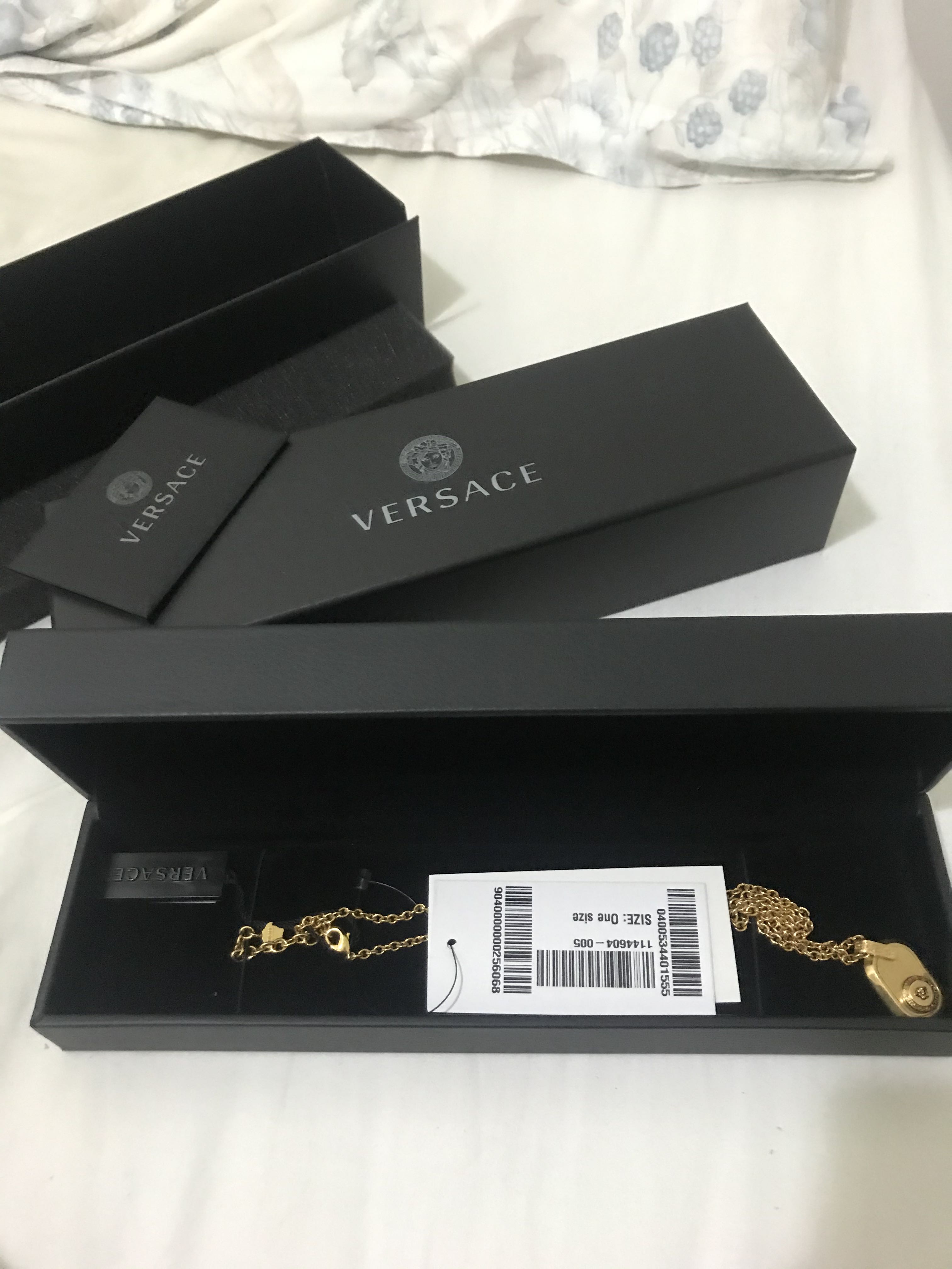 Versace Resin Medusa Oval Pendant 
