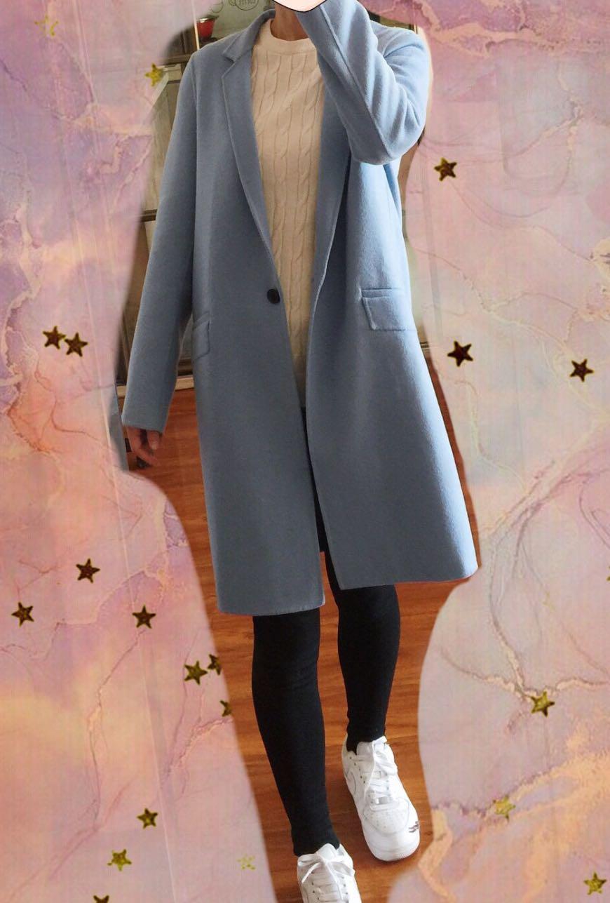 Zara basic online wool coat