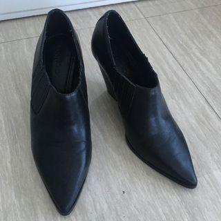 Mango Heel Leather Ankle Boot