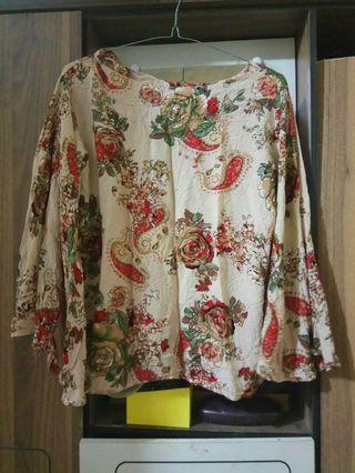 Flowers Blouse batwing
