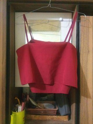 Maroon Crop Top