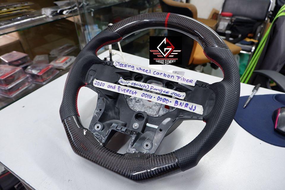 2016 to 2021 Ford Everest & Ranger Carbon Fiber Steering Wheel Assembly without Switch, Car