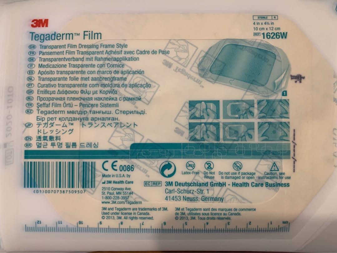 3M Tegaderm 1626W transparent dressing film, Health & Nutrition ...