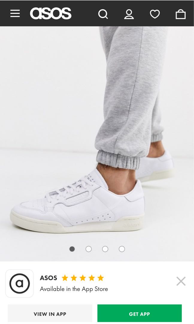 Adidas continental 80s home of classic full white