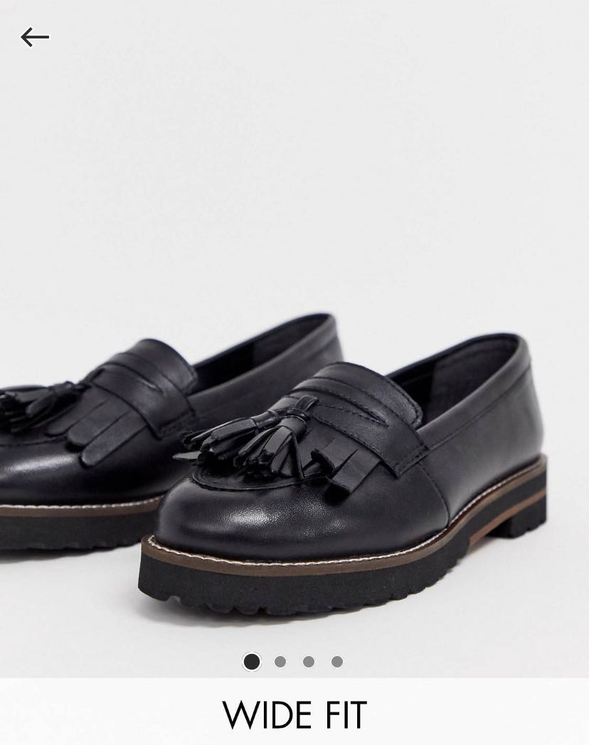 wide leather loafers