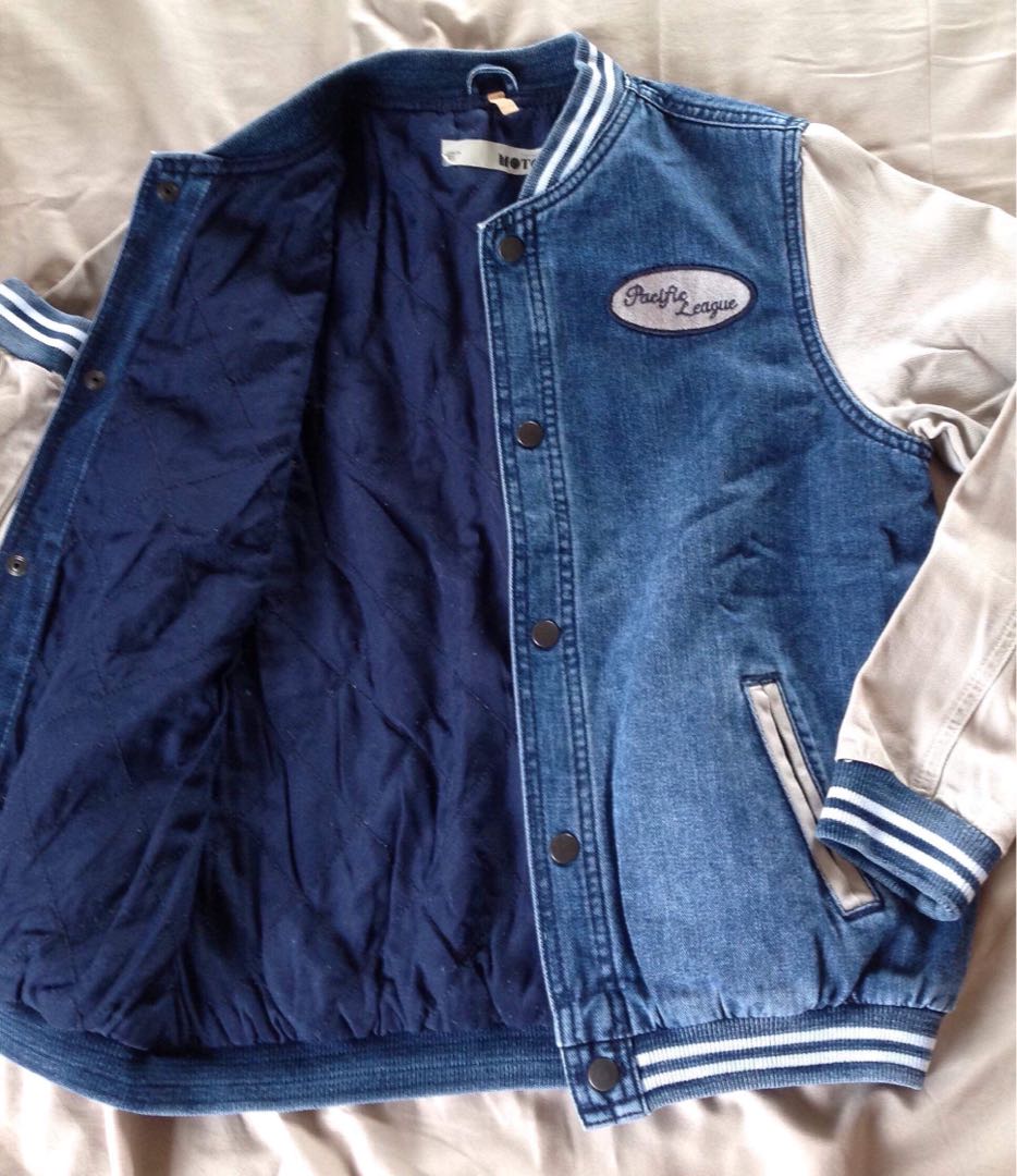 Baseball Denim Jacket, Women's Fashion, Coats, Jackets and Outerwear on