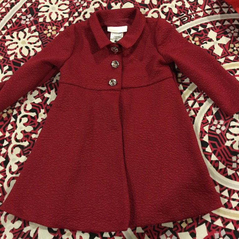 Bonnie Baby Red Jacquard Coat for 24 months (2 yrs)