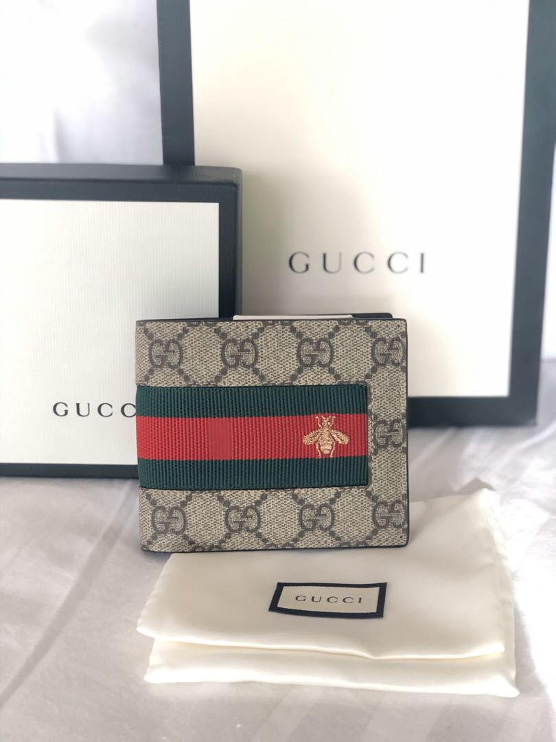 Gucci Men's GG Supreme Web Wallet 459140 KHN4N 1095 - Handbags