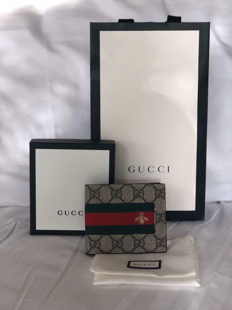 Gucci Men's GG Supreme Web Wallet 459140 KHN4N 1095 - Handbags