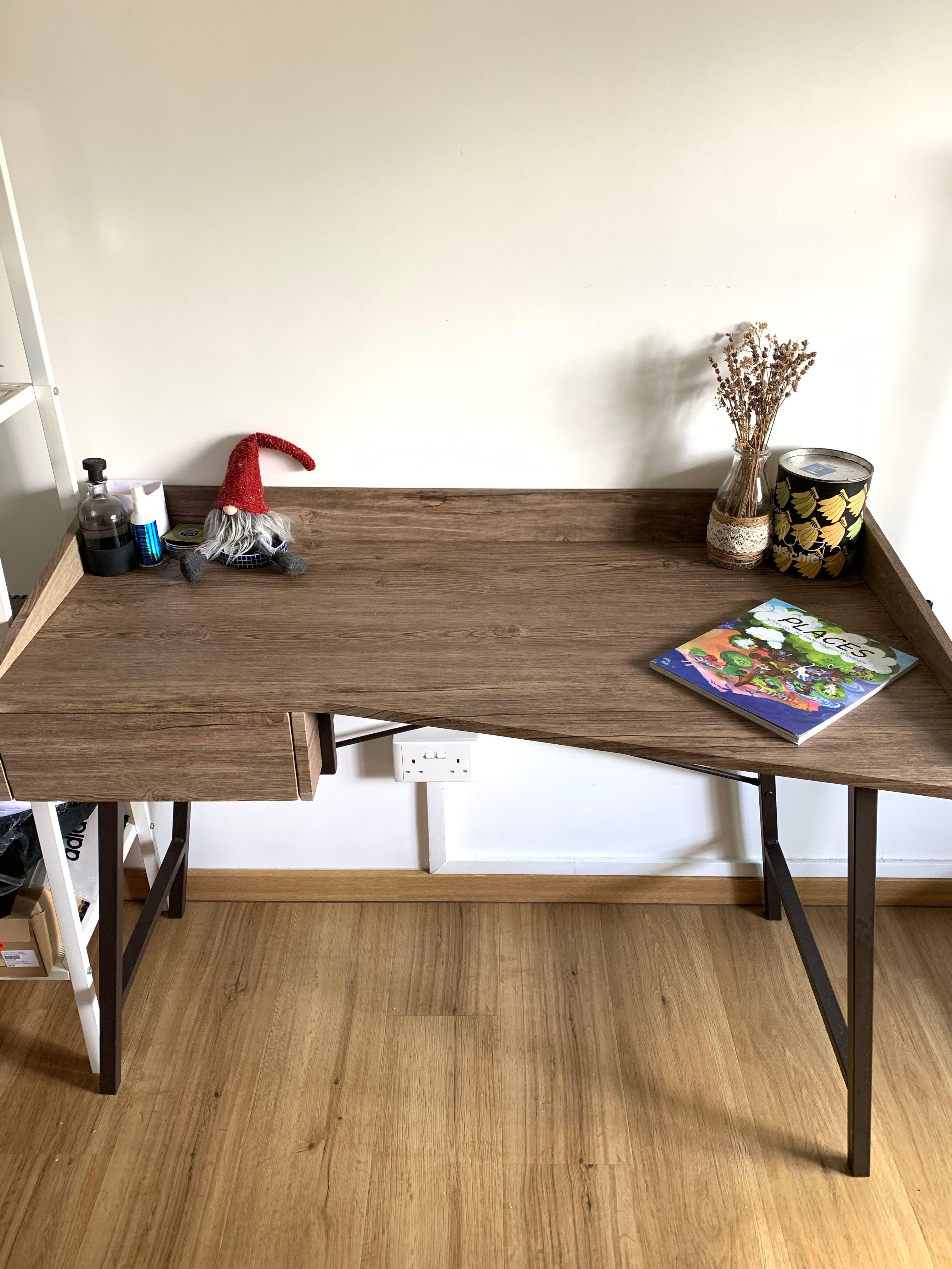 Brown Study Desk Table From Fortytwo Sg Furniture Tables Chairs On Carousell