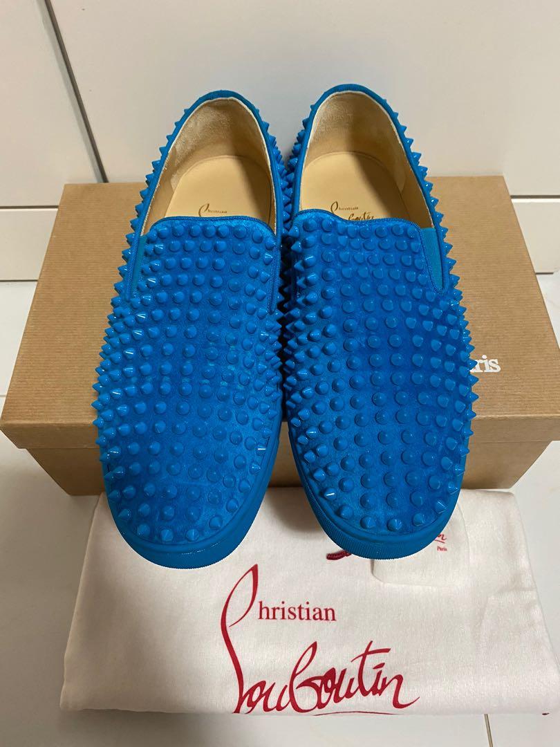Christian louboutin hotsell roller boat blue