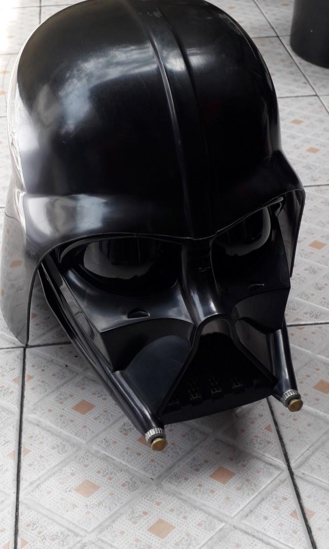 Darth vader fullface helmet (Category: Western Merchandise) located in Makati City. Submitted by flash20 (Listing ID 279876574, Image 2). Description: fullface helmet with adjustable head belt, all plastic, good for costplay, made by hasbro, meet up BGC taguig fullybooked 9pm mon-friday.