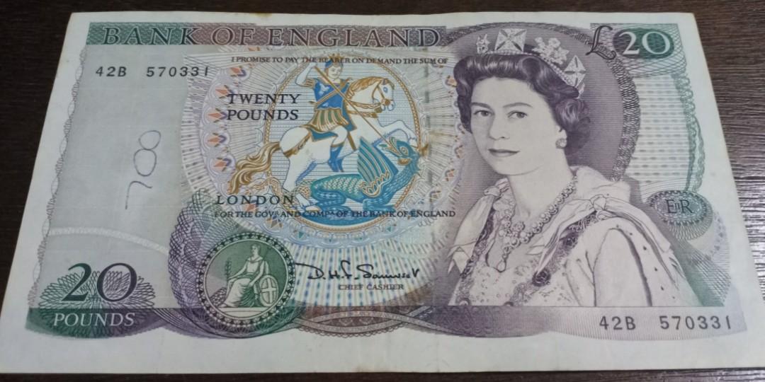 Duit 20 Pound England Antiques Currency On Carousell