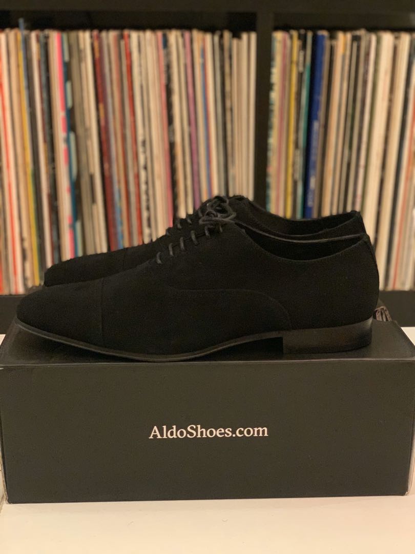 Aldo black discount suede shoes