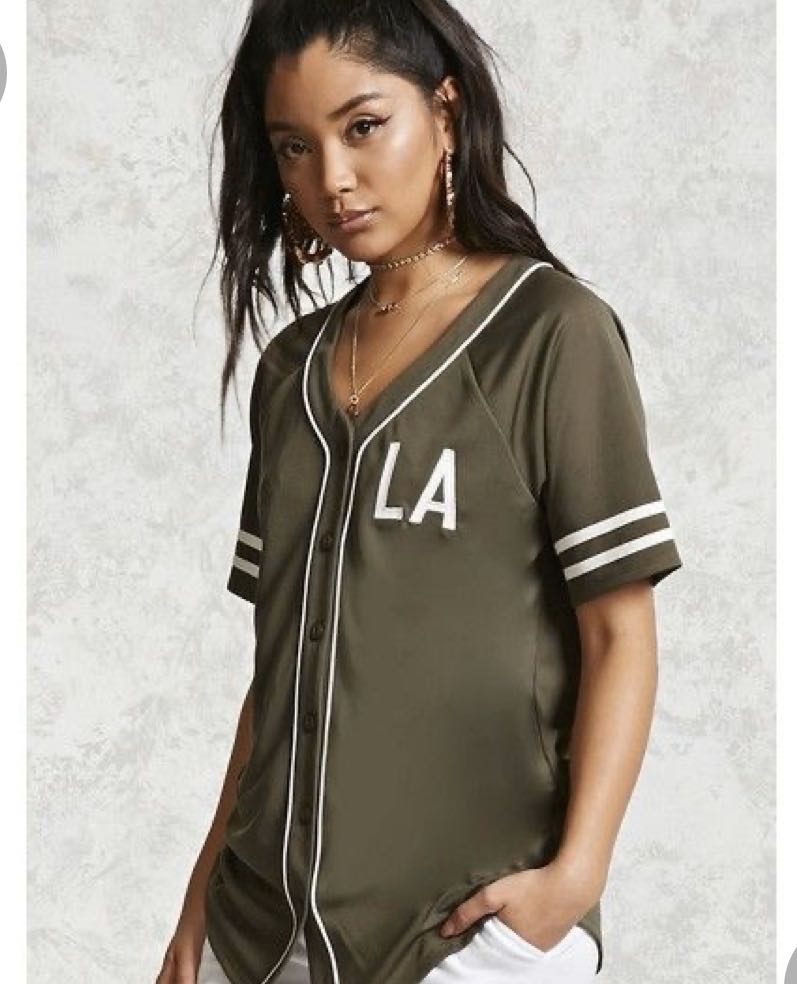Forever 21 oversized baseball jersey Women s Fashion Tops Other Tops on Carousell