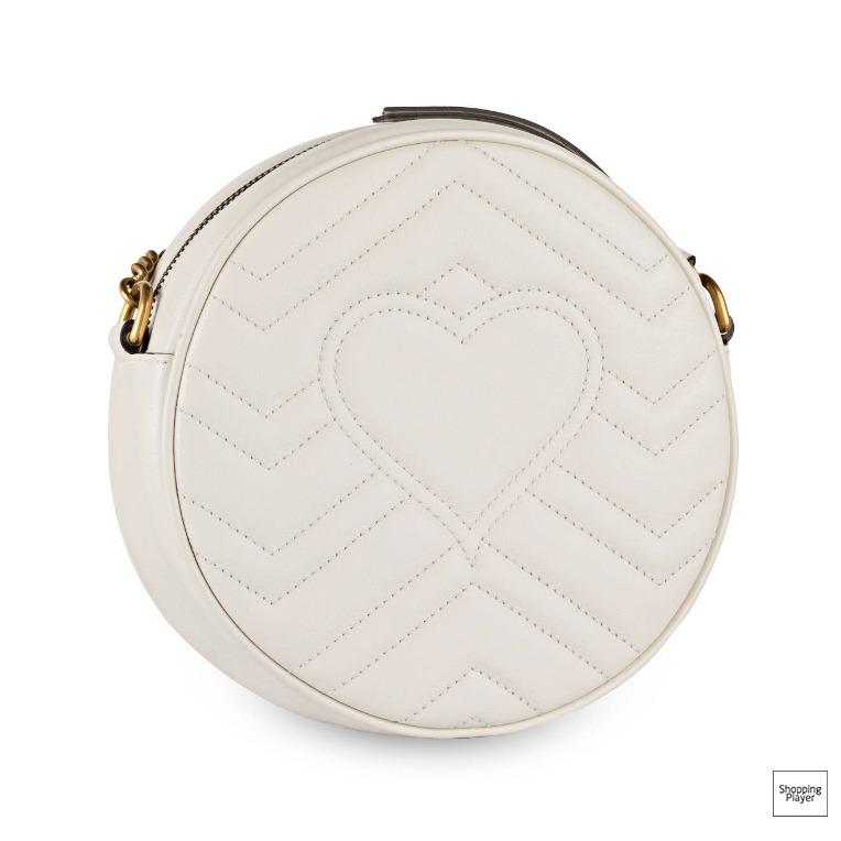 White round shop gucci purse