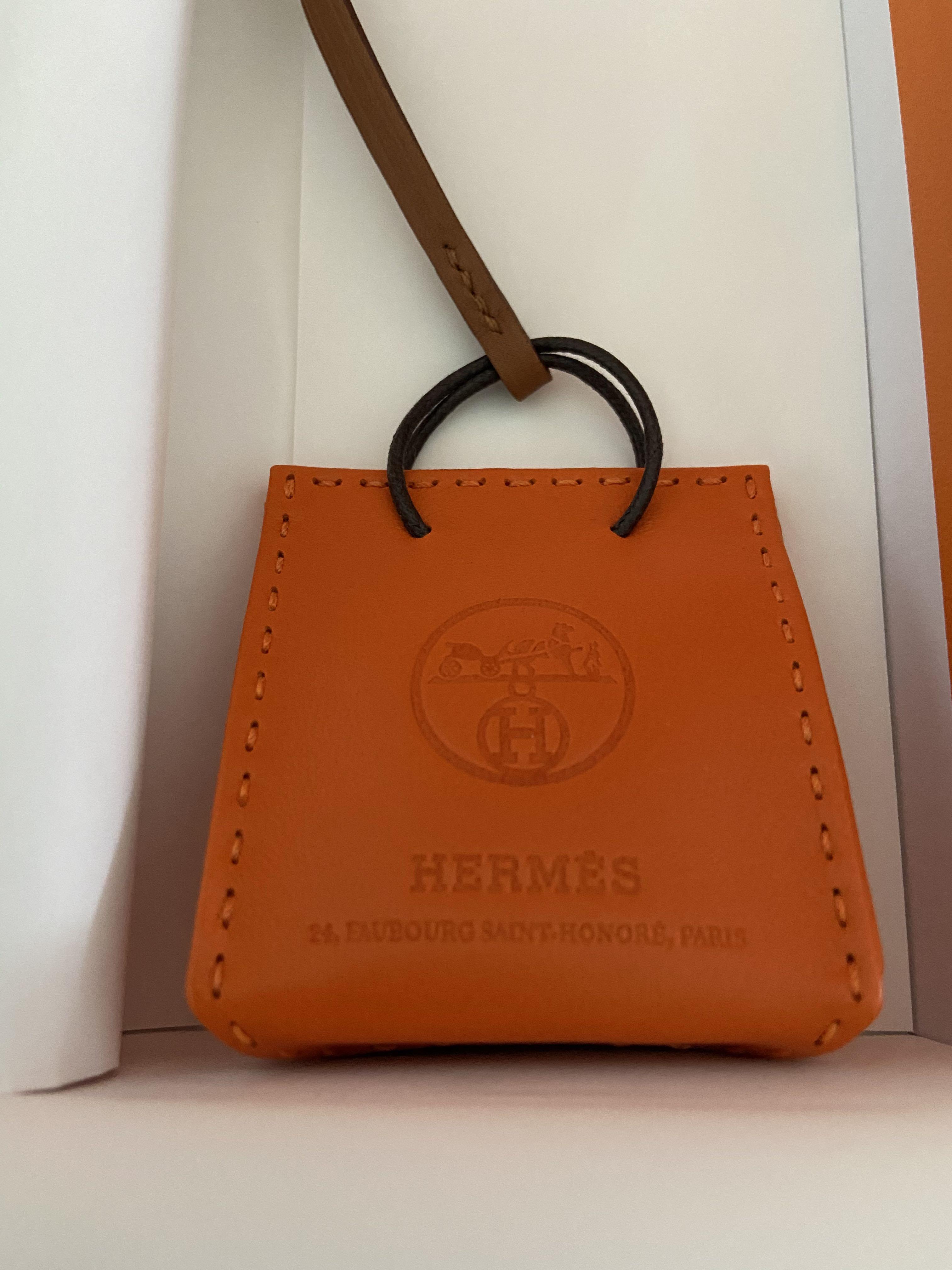 Brand New Hermes Orange Sac Bag Charm - 100% Authentic With Box +