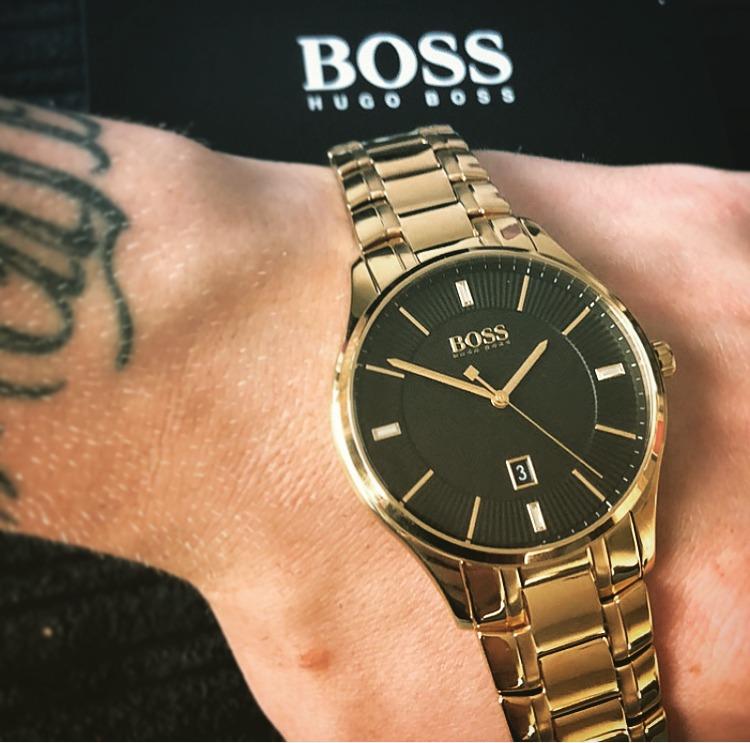 hugo boss governor watch gold