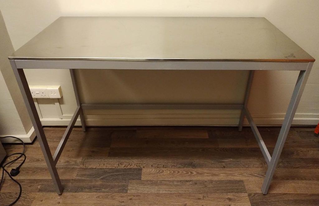 Ikea Metalic Stainless Steel Table or Kitchen top/bench, Furniture