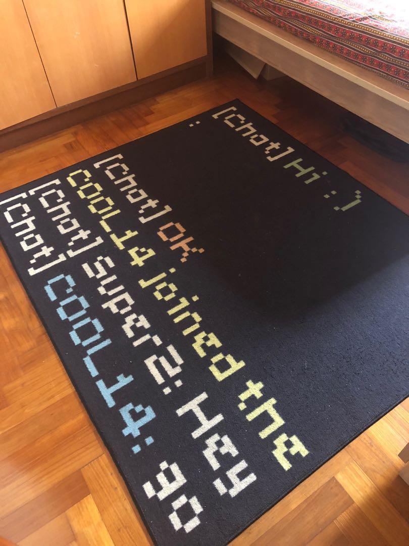 ikea minecraft chat rug carpet furniture home living home decor carpets mats flooring on carousell