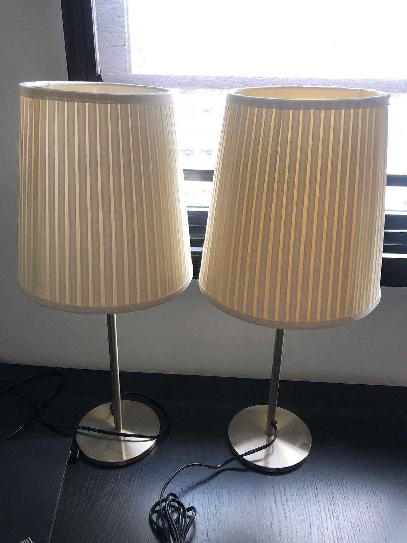 Ikea Table Lamps (with bulbs) x 2, Furniture & Home Living, Furniture