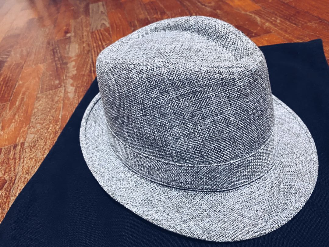 Grey fedora hat Clearance