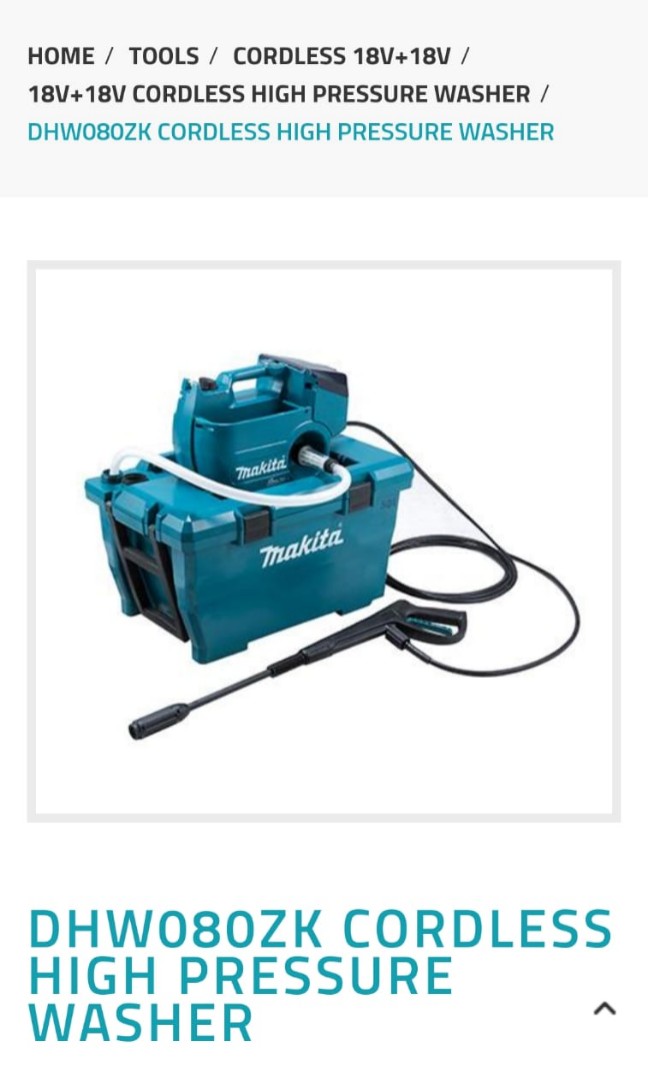 Dhw080zk cordless high pressure washer clearance