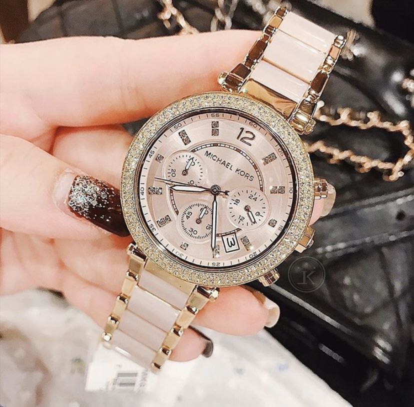 Michael Kors Parker Mini Multi Function Rose Dial Rose Gold Tone and Blush  Acetate Watch MK6110, Women's Fashion, Watches & Accessories, Watches on  Carousell