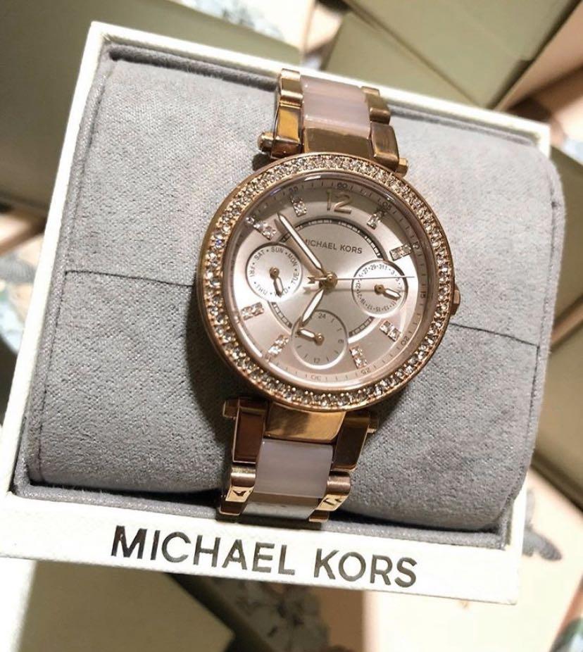 Michael Kors Parker Mini Multi Function Rose Dial Rose Gold Tone