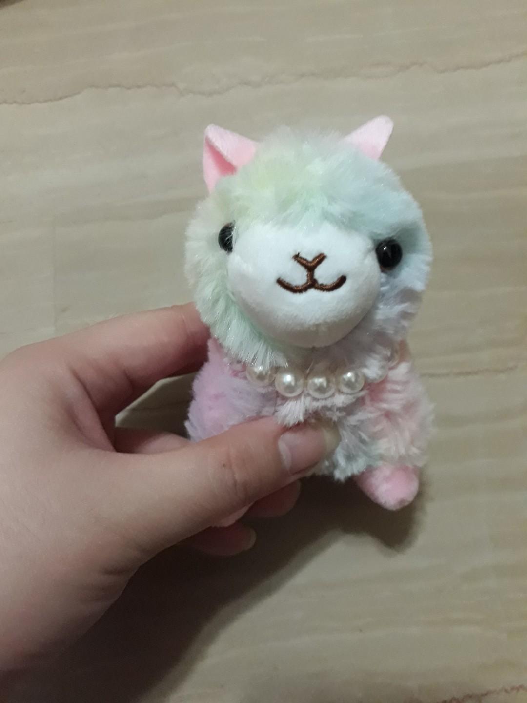 giant stuffed rainbow llama