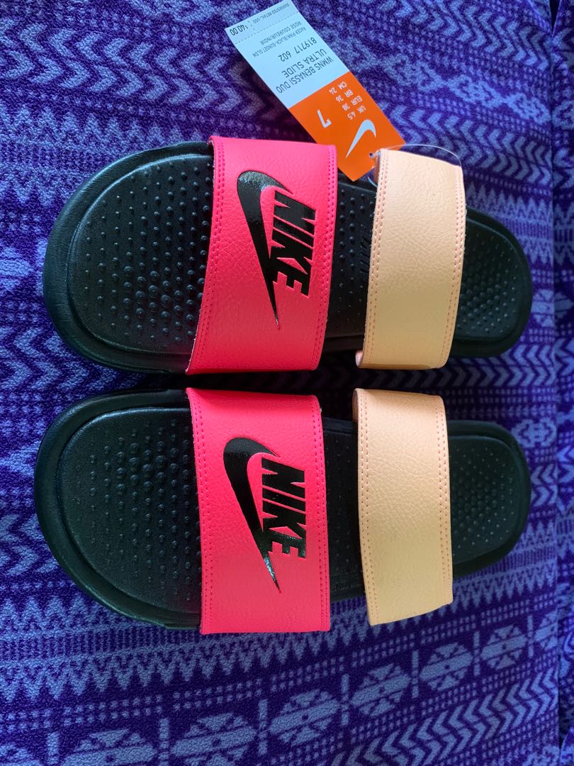Nike duo slides with backstrap clearance