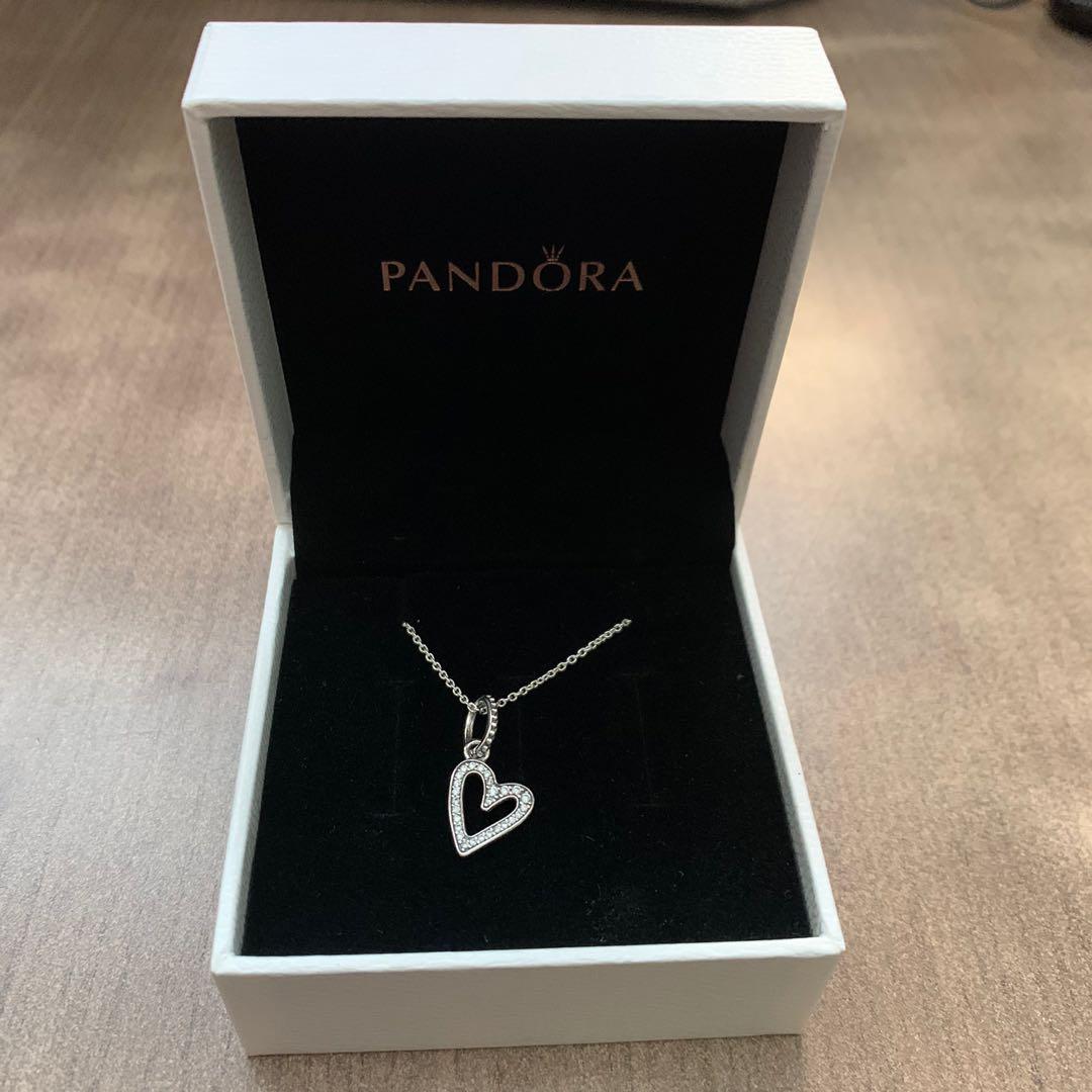 Pandora freehand heart outlet necklace