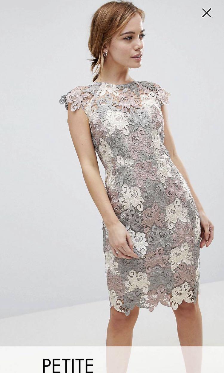 Paper Dolls Petite Premium Multi Lace Pencil Dress Women s
