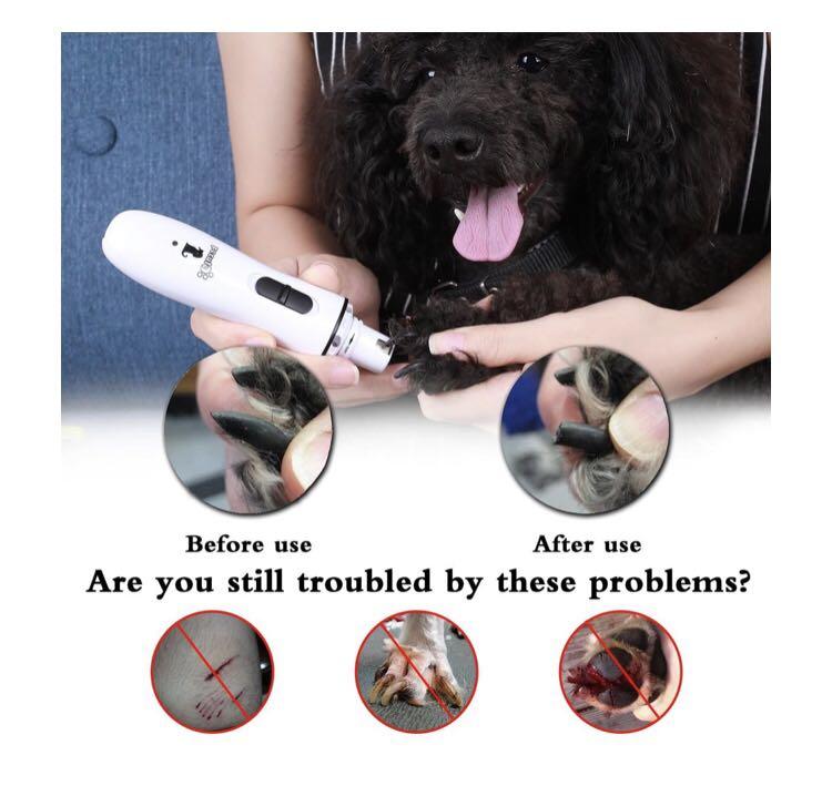 Pecute Dog Nail Grinder Rechargeable Electric Pet Nail Trimmer for Paw Grooming Pet Supplies Health Grooming on Carousell