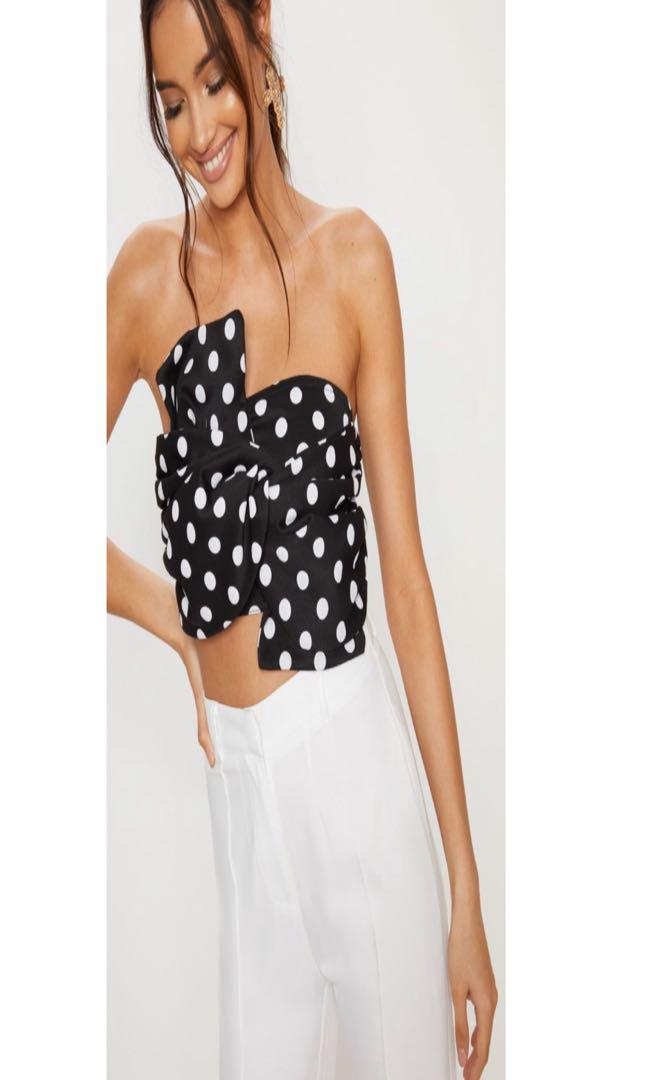 pretty little thing polka dot top