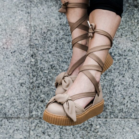 rihanna bow creeper sandal