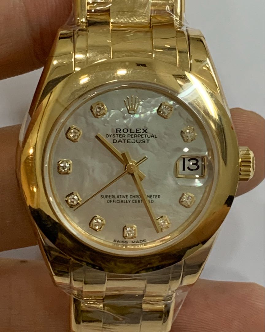 ROLEX Oyster Perpetual Datejust 18K Yellow Gold Chronometer Watch - $80K  APR Value w/ CoA!