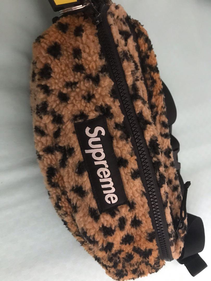 Leopard fleece waist bag new arrivals