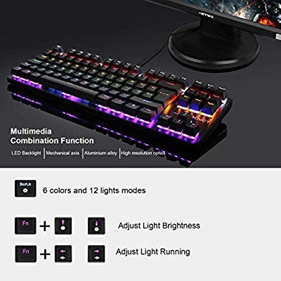 TECKNET Mechanical Keyboard x705 88 Keys Full Anti-ghosting Gaming ...