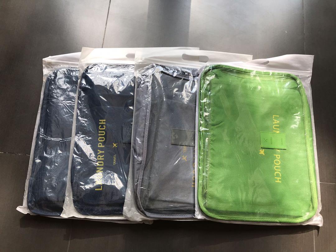 Travel luggage organizer (Category: Travel Essentials & Accessories) located in Manila. Submitted by lulu.coco (Listing ID 279852604, Image 2). Description: • 6 in 1 • 2 pcs on hand - gray and green • 200 each • BDO deposit or Gcash • No meet up • Shipping: Php 80 within mm., Php 120 outside mm. or same day delivery c/o buyer.