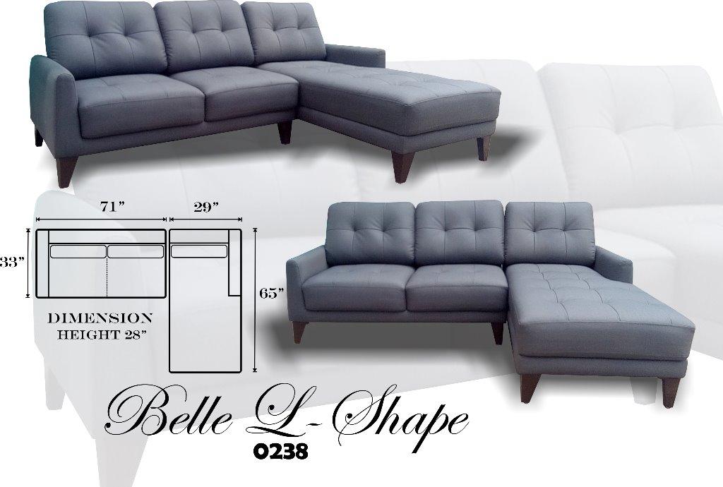 Uratex Foam Belle Lshape sofa set, Furniture & Home Living, Furniture