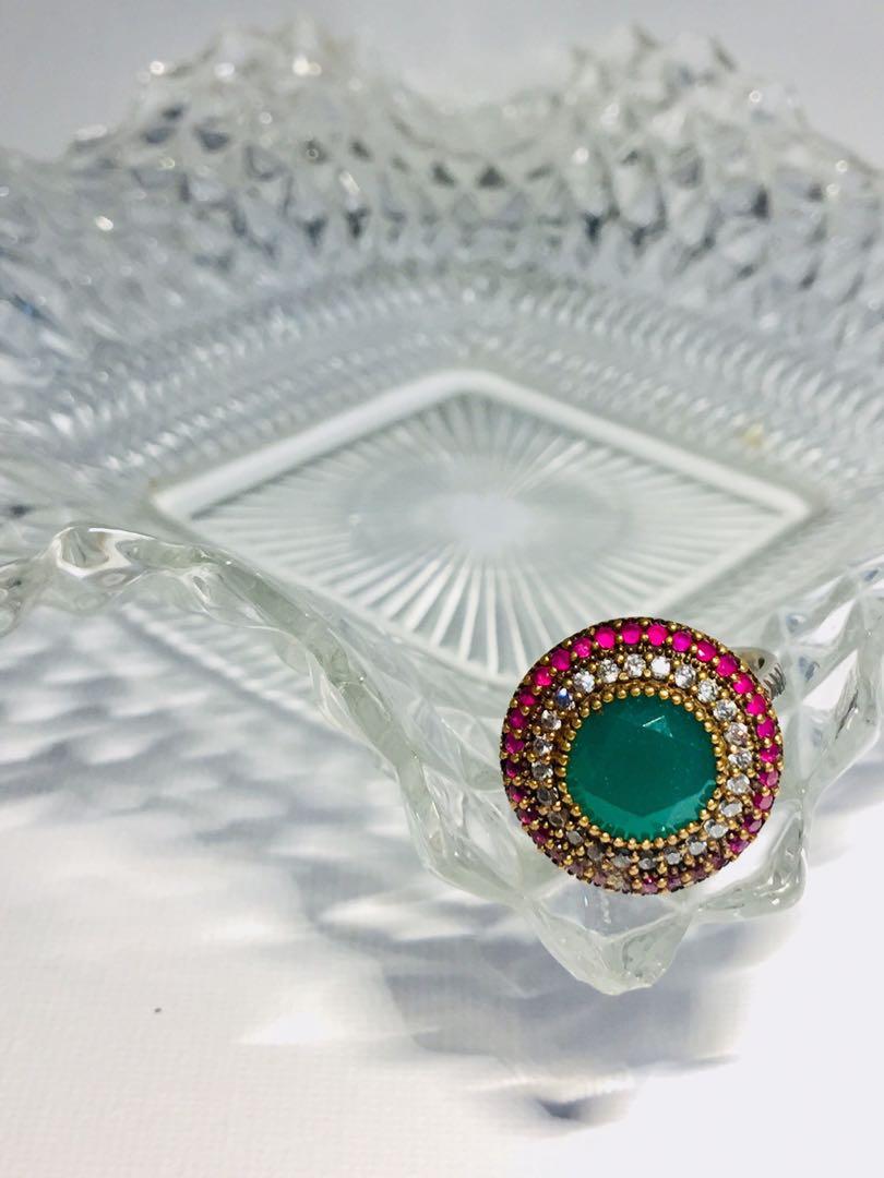 Vintage Turkish Jewelry Set (Category: Precious Stones) located in Tanza. Submitted by pandoro (Listing ID 279835491, Image 3). Description: Vintage Turkish Jewelry Set Material: Sterling Silver/Bronze/Cubic Zirconia/ Crystal(Emerald&Ruby) Hallmark: 92.5 Sterling Silver Stamp Inclusion: Necklace/Earring/Ring Bought from abroad. Free Shipping!!! Price is firm. 09654162855 Call/Txt/SMS.