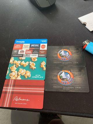 Gift cards for sale