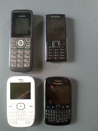 Mobile phones defective 4 pcs Huawei, blackberry ericsson